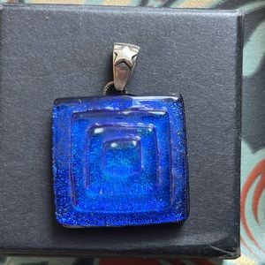Dichroic Glass Pendant 🦋💙